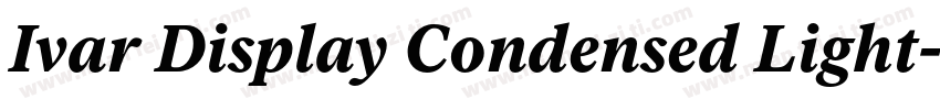 Ivar Display Condensed Light字体转换